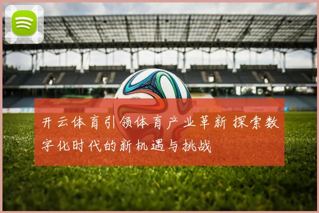开云体育引领体育产业革新 探索数字化时代的新机遇与挑战